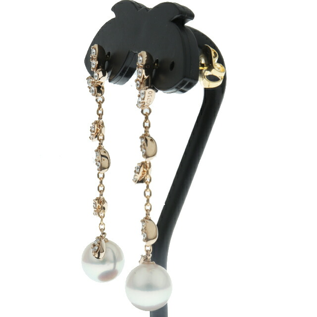 楽天市場】タサキ TASAKI 田崎 クーゲル パール ダイヤ ピアス K18 PG