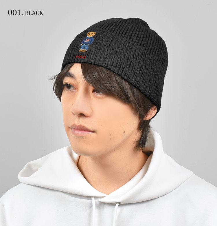 新品ポロベア RLX PRCHMNT CR ホワイト ニット帽 新品ポロベア RLX