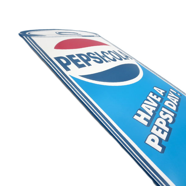 PEPSI ロゴ入り 金属製ベンチ 青