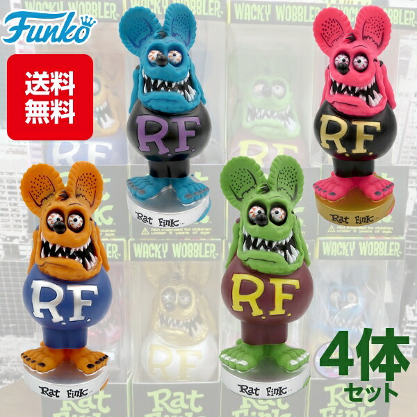 Rat Fink Wacky Wobbler フィギュア 4体セット Rat Fink Wacky Wobbler