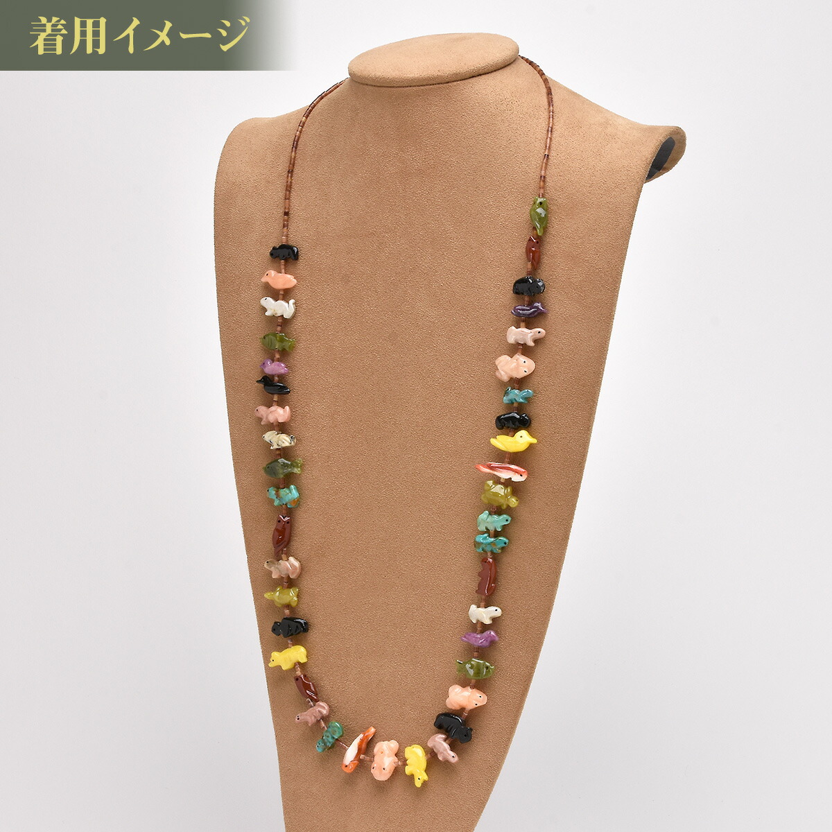 ズニ族 アニマル ネックレス ナバホ インディアンジュエリー Indian