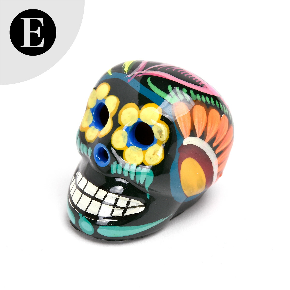 メキシカンスカルオブジェセット ハンドメイドカラベラ 一点物