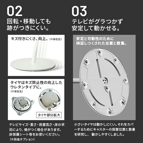 楽天市場】累計100万台 テレビスタンド キャスター付き ロータイプ