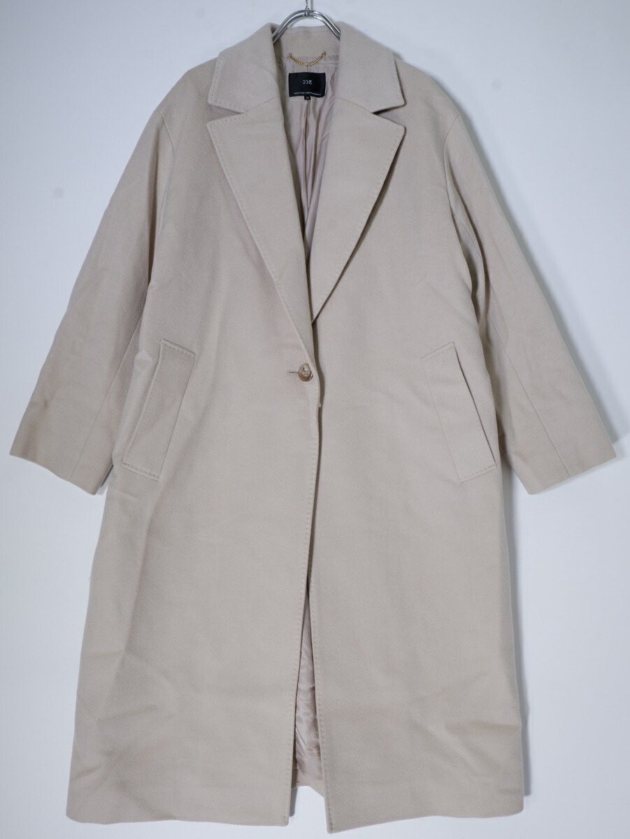 23区 ニジュウサンク ウールアンゴラビーバーチェスターコート