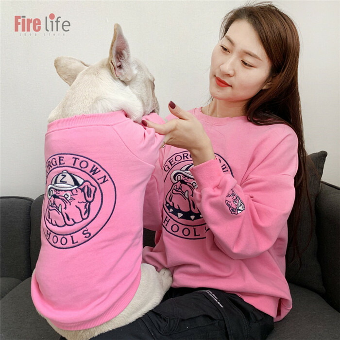 with 犬服Sサイズ 人用 L-XLサイズ ピンク ペアルック セット with 犬