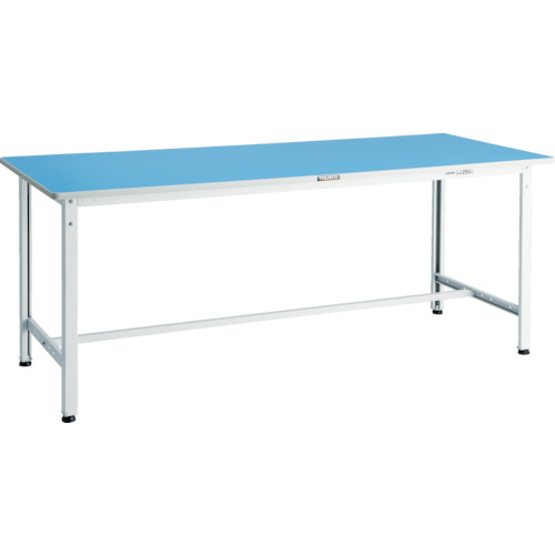 □TRUSCO 軽荷重作業台(250kg)BE型 1800X600XH740 基本タイプ ホワイト