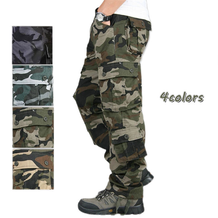 楽天市場】パンツ メンズ 8ポケット 迷彩柄 カーゴパンツ ボトムス