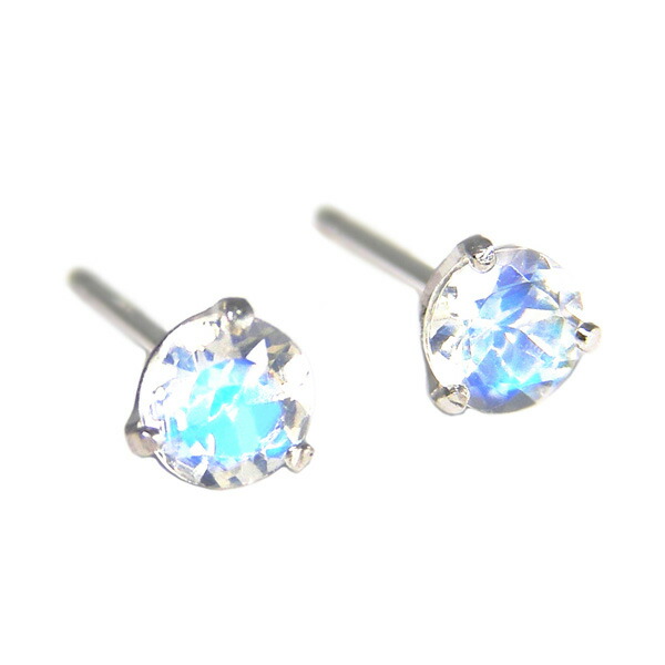 PT900 青いストーン チェーンピアス ブルートパーズ ピアス 18金 K18