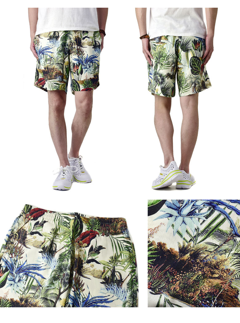 楽天市場】アロハハーフパンツ メンズ ショートパンツ レーヨン 総柄