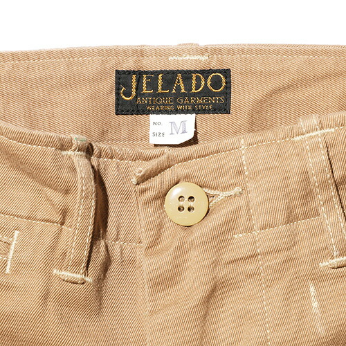 JELADO PWロゴ入りベージュチノパン Mサイズ JELADO PWロゴ入り