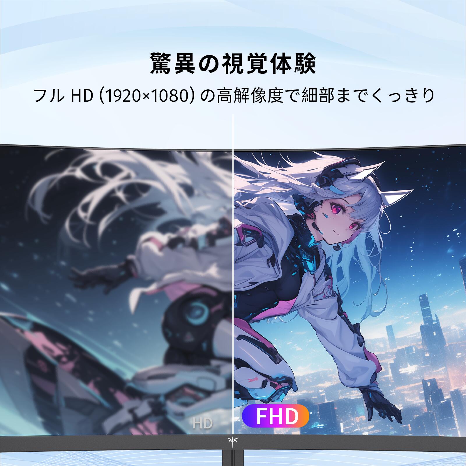 楽天市場】湾曲ゲーミングモニター 液晶ディスプレイ 24インチ フルHD