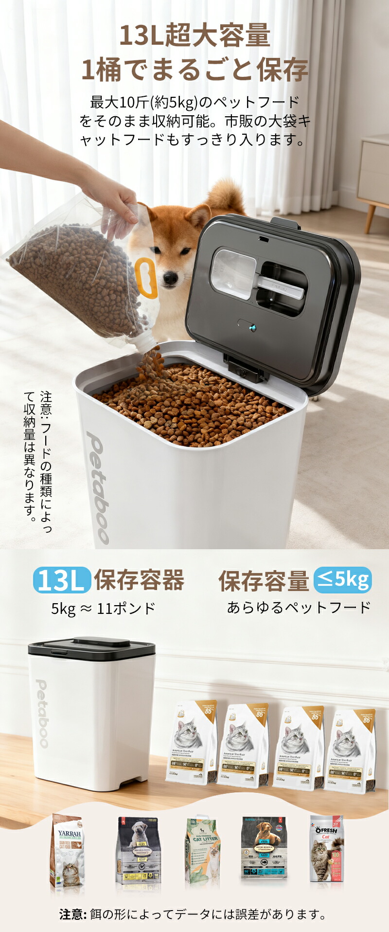 楽天市場】真空保存容器 米びつ【 13L 大容量・自動真空】Petaboo