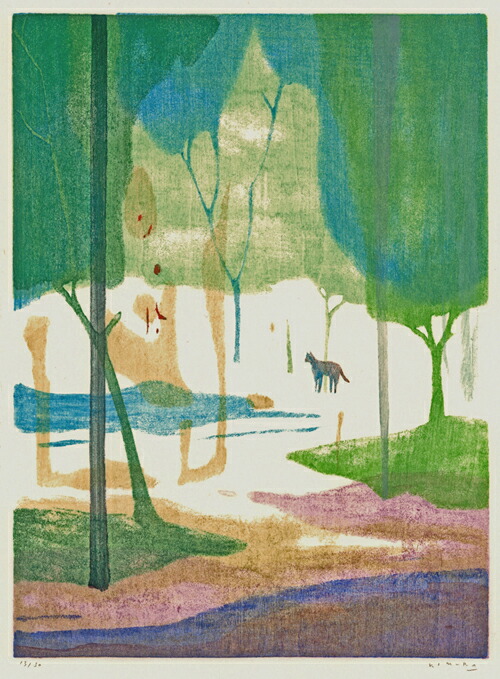 木版画 #『Green green』