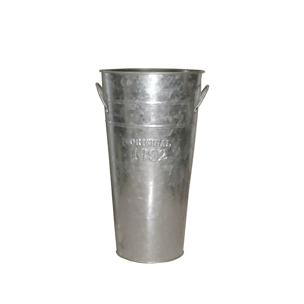 レア！アンティーク ブリキ製 ブルー バケツ（高さ27cm）02 /シャビー