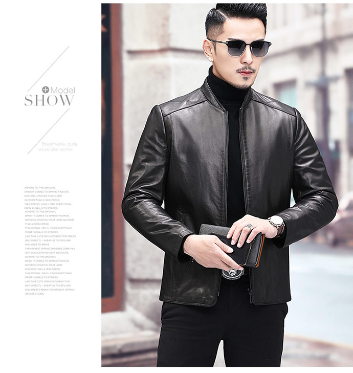 レザージャケット メンズ 山羊革 シンプル やぎ革 本革 革ジャン 皮