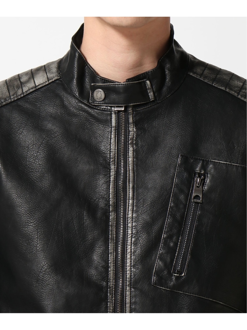 楽天市場】【SALE／60%OFF】GUESS ジャケット (M)Pu Leather Washed