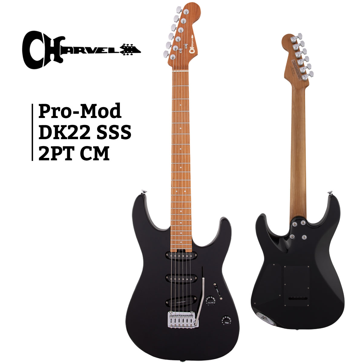 楽天市場】Charvel Pro-Mod DK22 SSS 2PT CM -Gloss Black- 新品