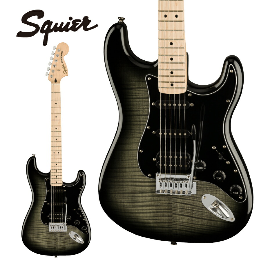 楽天市場】Squier Affinity Series Stratocaster FMT HSS - Black
