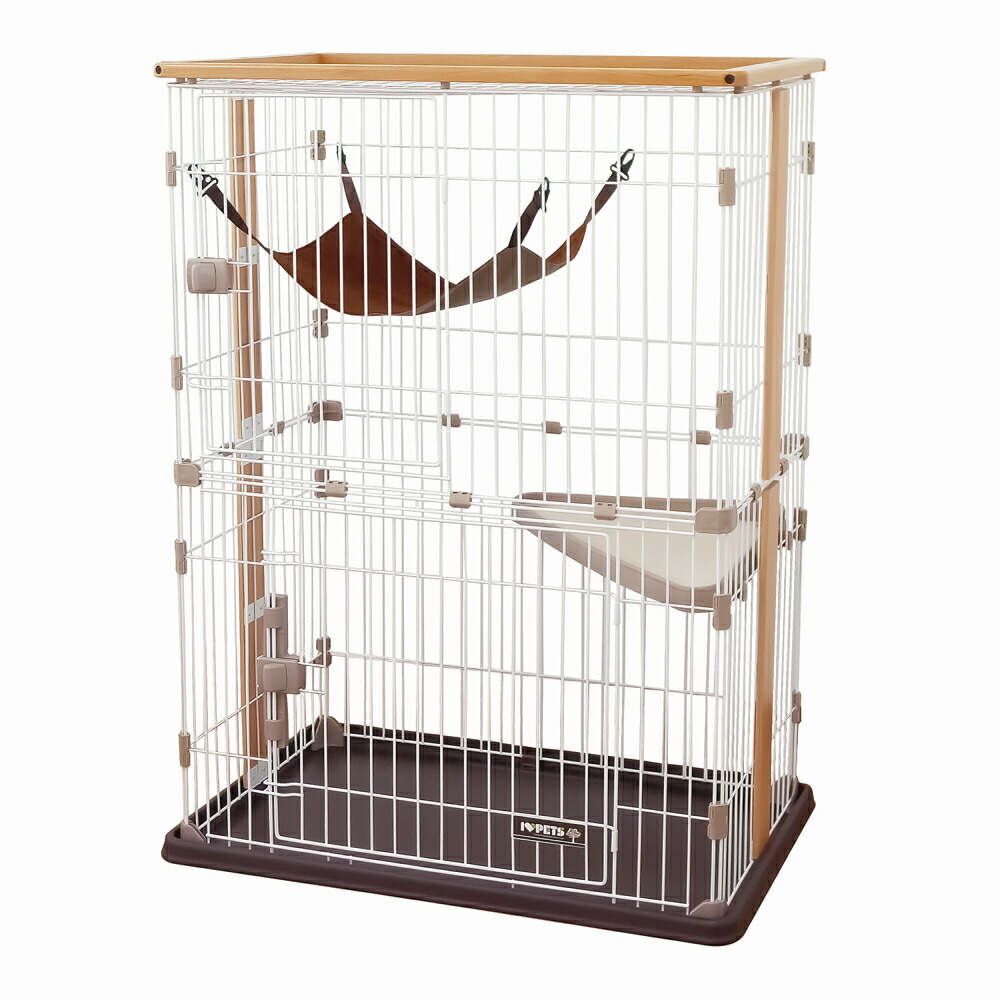 ボンビアルコン ウッドワンサークル キャット ワイドドア 2段タイプ