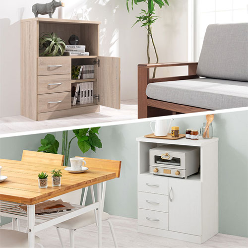 楽天市場】キャビネット 木製 北欧 電話台 おしゃれ ルーター収納 FAX