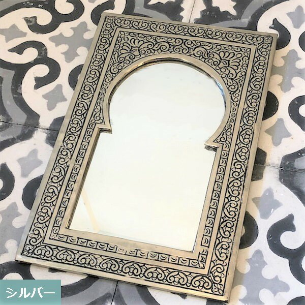 楽天市場】モロッカンミラー 「真鍮 アーチS」 鏡 壁掛け ミラー 卓上