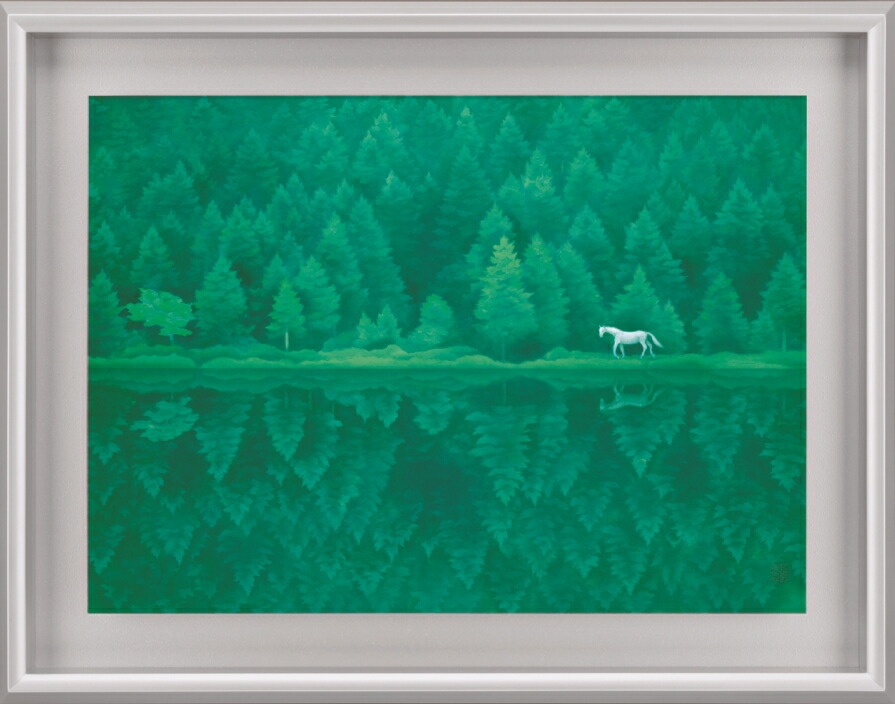 東山魁夷 「冬の旅」12号 岩絵具方式複製 証明シール有 エディション有