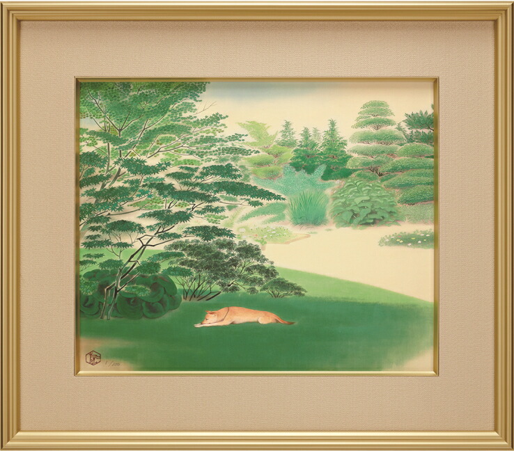 竹内敏彦 絵画 油絵 肉筆油絵 風景画 桜並木 F6 竹内敏彦 絵画 油絵