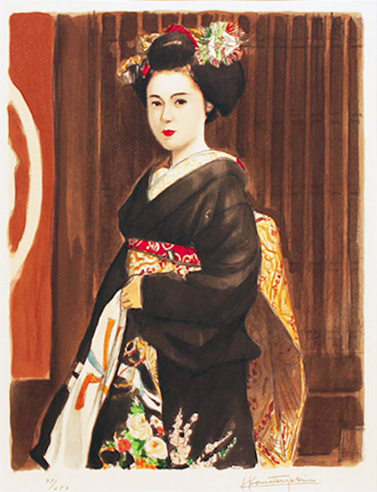 楽天市場】小松崎邦雄『舞妓』リトグラフ版画【中古】 : 内田画廊