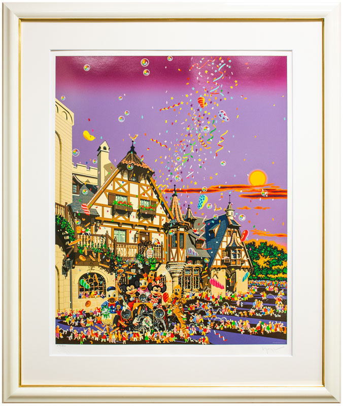 祥【真作】ヒロ・ヤマガタ「パリオーケストラ カノン」シルク