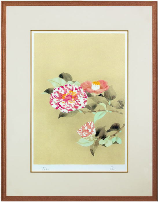 楽天市場】堀 文子『椿』オリジナルリトグラフ（石版画）【中古