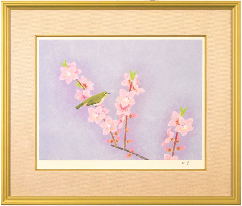 上村松篁 【月・雪月花三題】 シルクスクリーン 上村松篁「雪月花三題