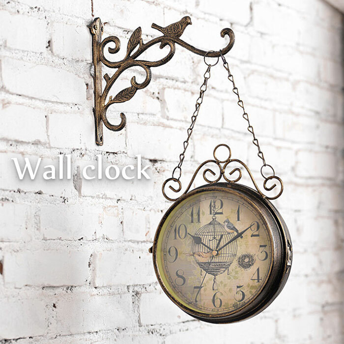 楽天市場】壁掛け時計 両面 時計 掛時計 おしゃれ ヨーロッパ