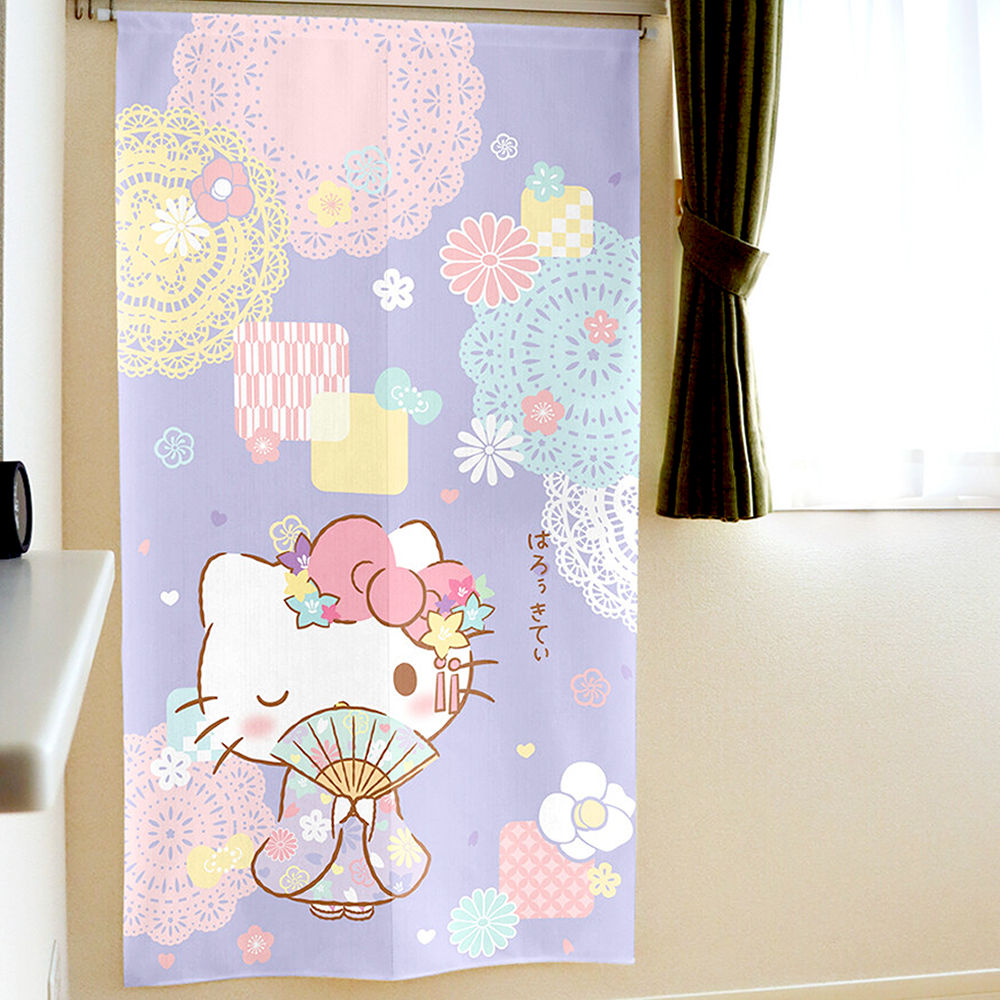 希少☆1999年製】ハローキティ のれん カフェカーテン レース サンリオ