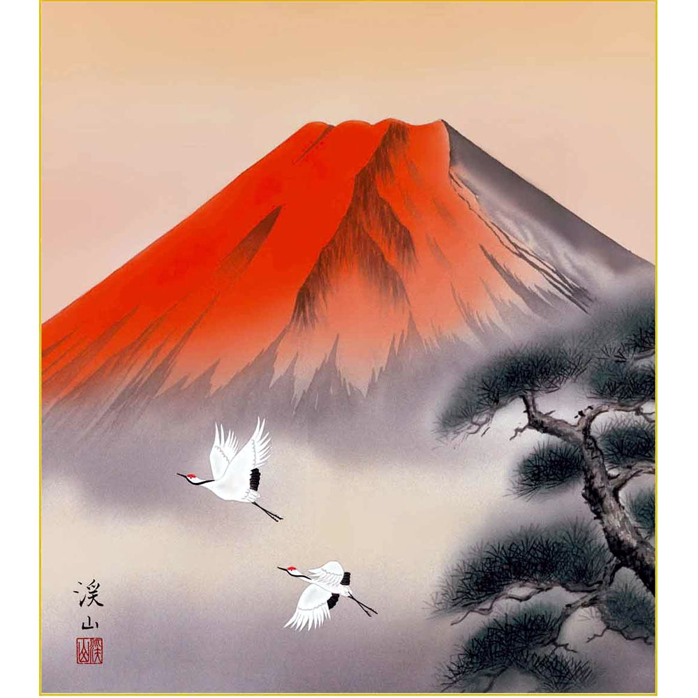 百瀬善明 赤富士 立体絵 在庫一点限り！赤富士の輝きが空間を