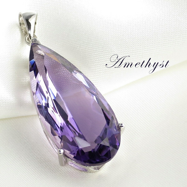 楽天市場】天然 アメジスト シルバー ペンダントトップ ドロップ 雫型