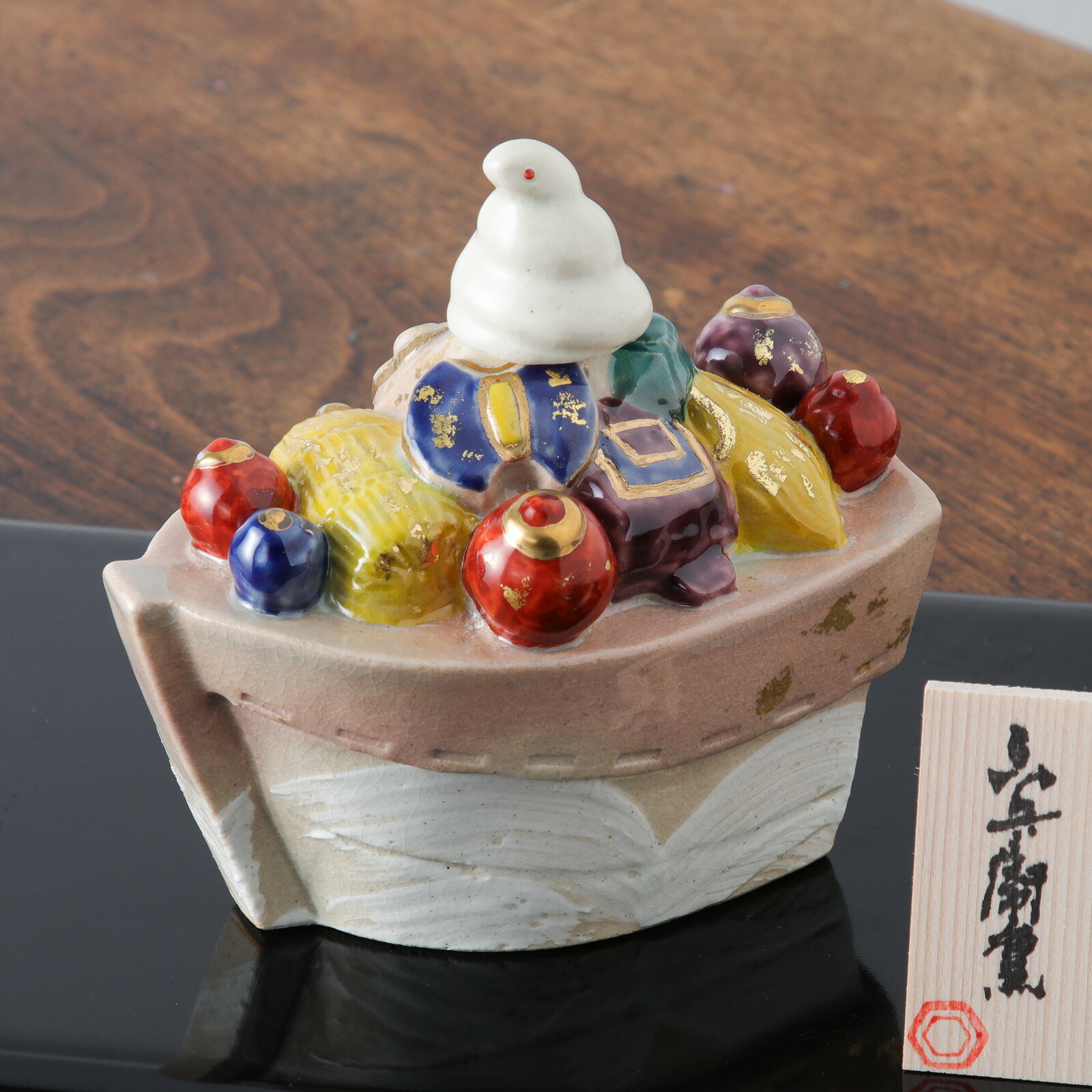 5代目 清水六兵衛 馬 置物 共箱付き 干支 お正月 昭和レトロ 時代物 京