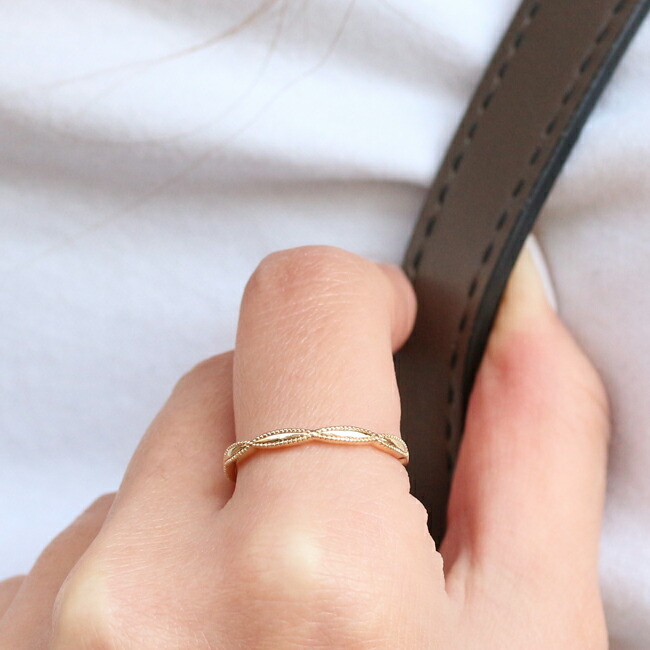 楽天市場】K18 PT 地金 リーフ リング 6号-16号 送料無料 指輪 18金 10