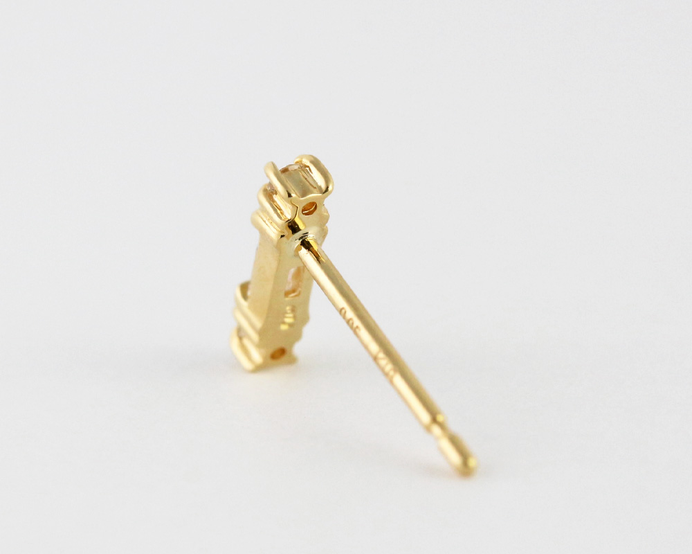 Jun」 K18PG ダイヤピアス 0.05 0.05 K18PG ダイヤモンド ピアス