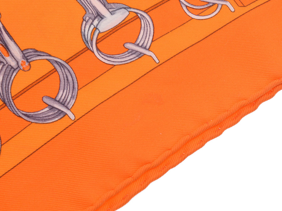 楽天市場】中古 エルメス ハンカチ シルク100％ オレンジ HERMES