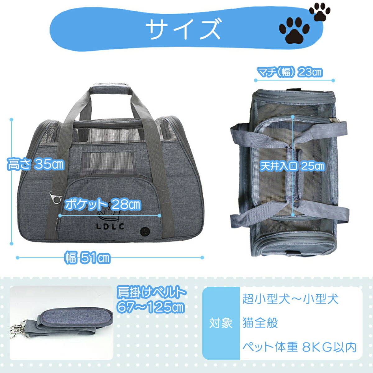 楽天市場】ペットキャリー 折りたたみ バッグ 2way ショルダー 猫