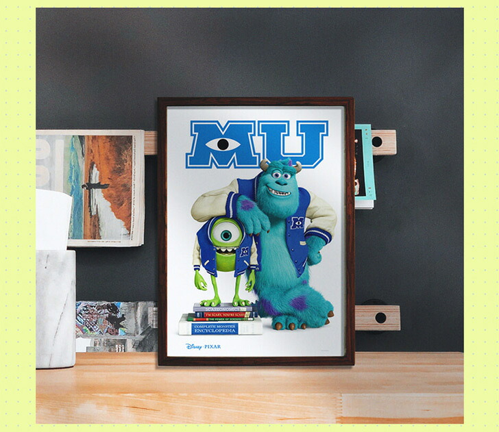 ディズニー・ピクサー ポスターコレクションA4サイズ16枚【額縁付き