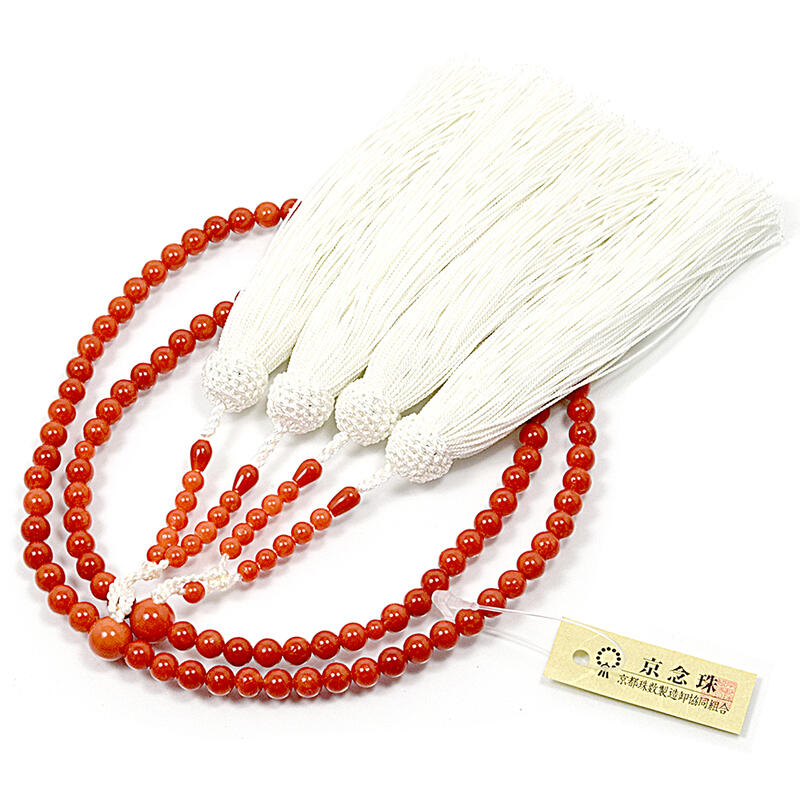 楽天市場】【数珠】女性用本式数珠『本珊瑚（さんご）』※完全限定品※8