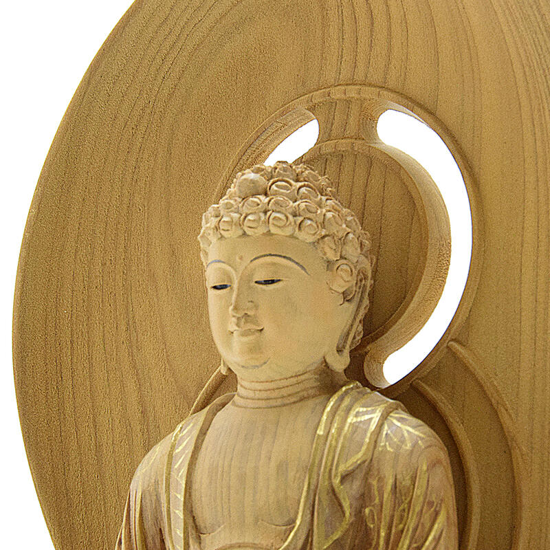 楽天市場】【仏像】木製仏像「釈迦如来」2寸（総丈19cm） 香木材・四方