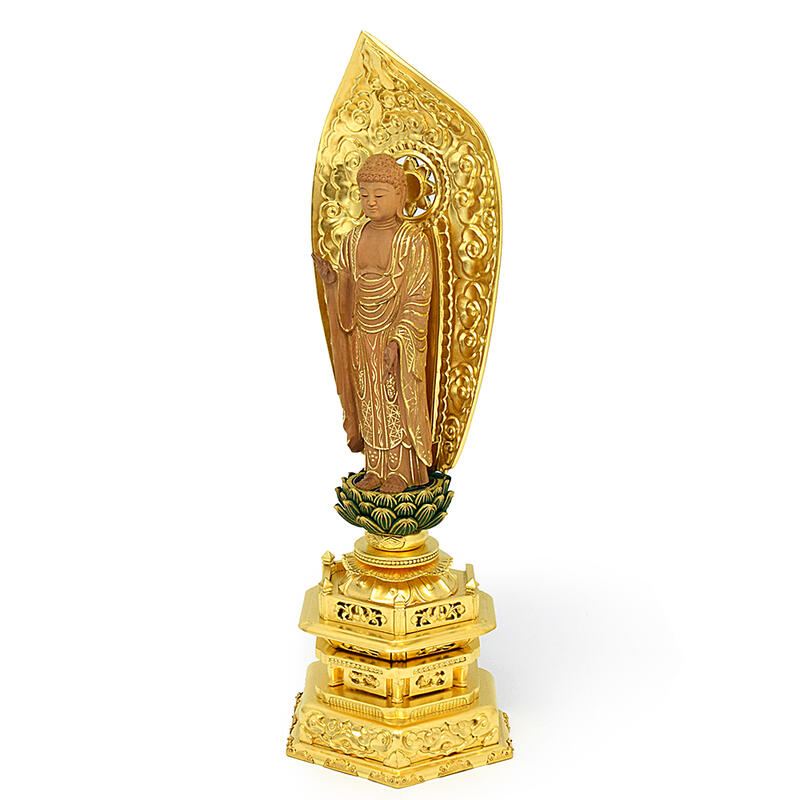 楽天市場】【仏像】白檀仏像「阿弥陀如来」日本製 仏師作 立像6寸（総