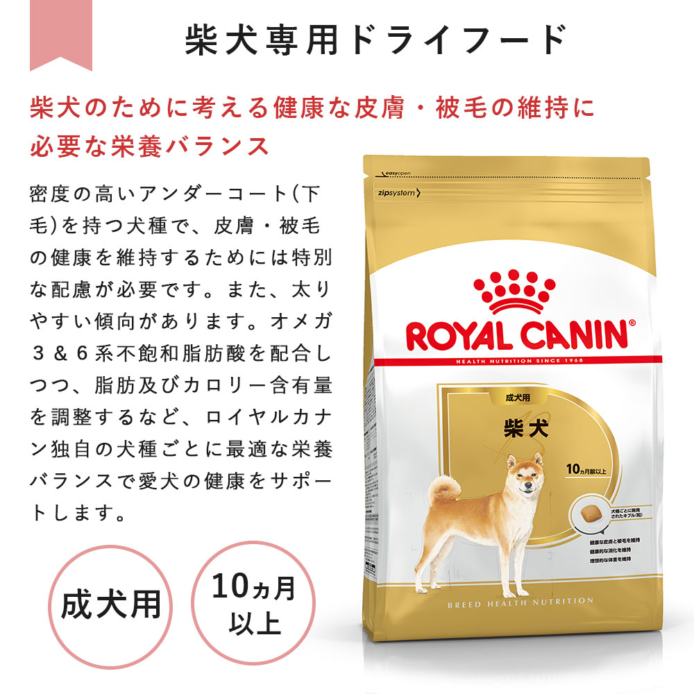 楽天市場】ロイヤルカナン 柴犬 800g 成犬用 中型犬用 生後10カ月齢〜8