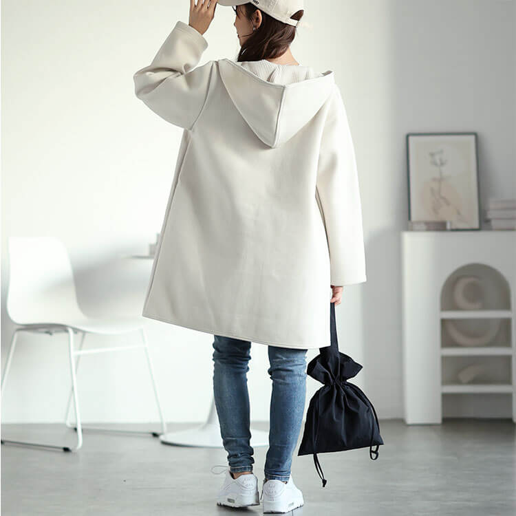 BEIGE ベイジ フード付きコート 白 アイボリー 日本製 BEIGE ベイジ