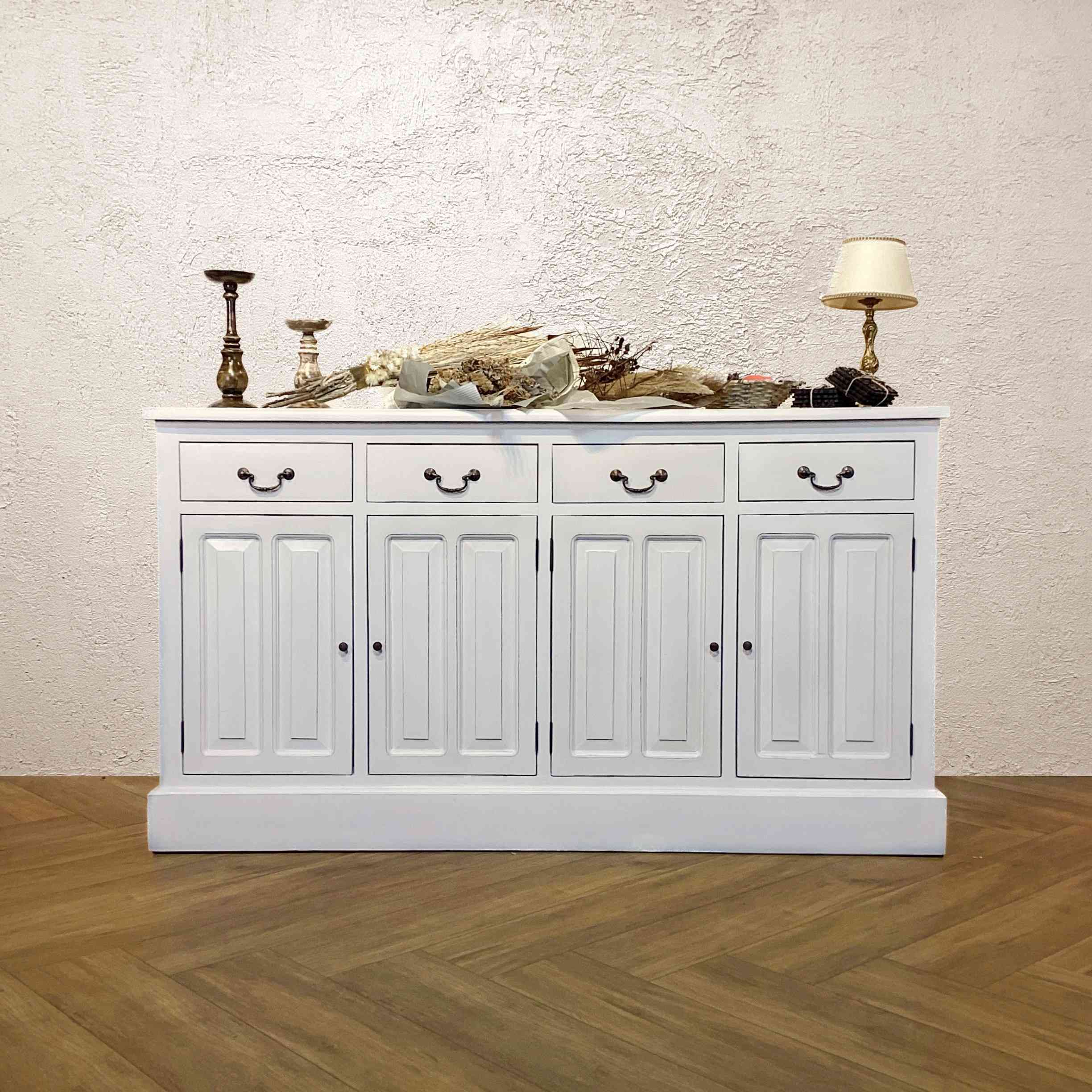 地域限定送料込み】レジカウンターホワイト木製シャビーシック