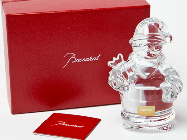 Baccarat バカラ クリスタルガラス スノーマン 置物 箱付 V 7134