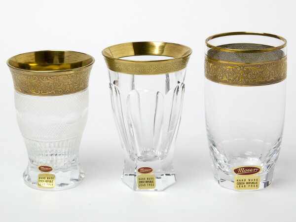 美品】モーゼル 金彩 ショットグラス リキュール 2客セット スプレン