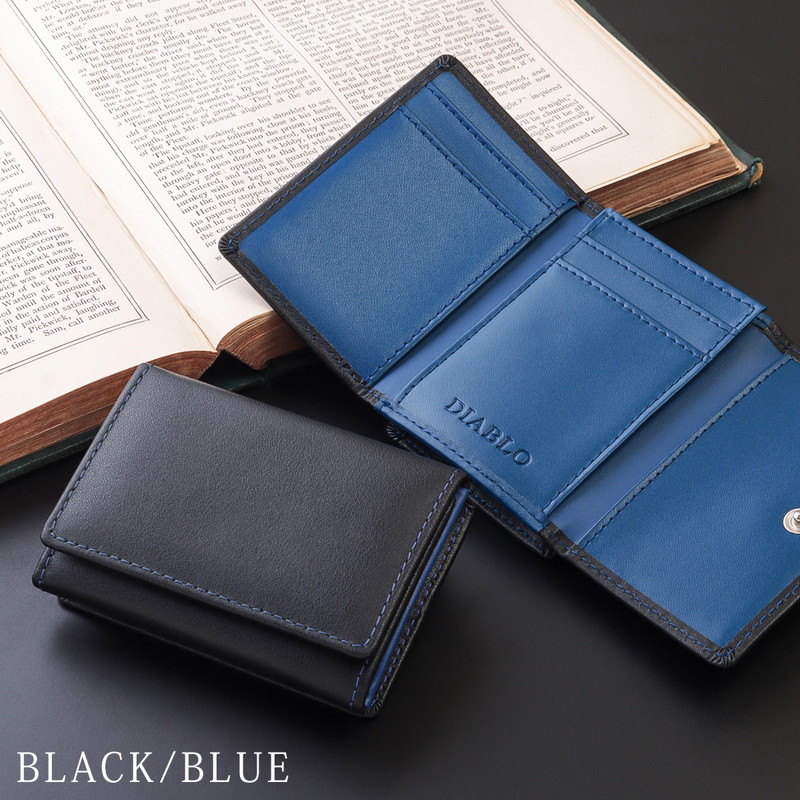 楽天市場】三つ折り財布 メンズ コンパクト ブランド ミニ財布